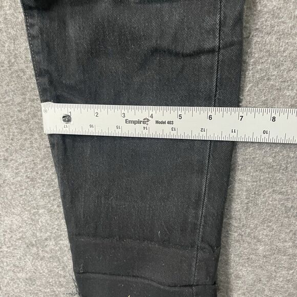 LEVI’S Button Fly Wedgie Fit Straight Leg Black Patch Jeans Womens Size 27 - Picture 10 of 13